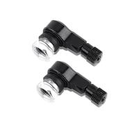 Keenso Stelo della valvola del pneumatico a 90 gradi universale per ruote in alluminio per moto e pneumatici da 11,3 mm (nero) riparazione carrozzeria auto
