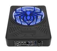 Keenso Subwoofer Leggero, Resistente Custodia in Lega di Alluminio Subwoofer Alimentato da Auto con Luce LED Dinamica Ad Alte Prestazioni per SUV Camion