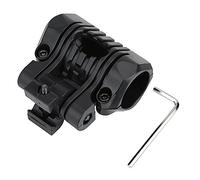 Keenso Supporto per Clip per Torcia, Supporto per Clip per Morsetto per Torcia a sgancio rapido in plastica per Casco Veloce(Nero)
