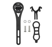 Keenso Supporto per Computer da Bici, Staffa per Supporto Estensione prolunga Sedile GPS per Bicicletta in Metallo per Bryton//Wahoo(Sedile Nero per e Clip Lampada per Wahoo)