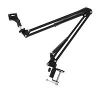 Keenso Supporto per Microfono Desktop Braccio Boom Regolabile Professionale con Molle a Doppia Sospensione, Robusta Costruzione di Ferro e Plastica, Morsetto da Scrivania Universale, Posizionamento