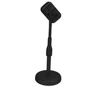 Keenso Supporto per Microfono di Simulazione Vintage con Base Stabile e Asta di Supporto per Oggetti Fotografici in Stile retrò, Modello di per Microfono Vecchio Stile Leggero e Resistente (BLACK)