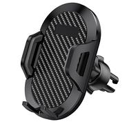 Keenso Supporto Telefono Auto per Schermi 4.7-7.2 Pollici, Supporto | Design in Stile Fibra di Carbonio, Cuscinetto in Silicone Ammortizzante, Giunto Sferico Regolabile a 360°, Adatto per