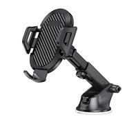 Keenso Supporto Telefono Auto per Schermi 4.7-7.2 Pollici, Supporto | Design in Stile Fibra di Carbonio, Cuscinetto in Silicone Ammortizzante, Giunto Sferico Regolabile a 360°, Adatto per