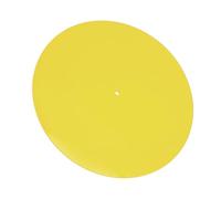 Keenso Tappeti Giocatori a Piastra Acrilica Silenziatore per Giradischi da 12 Pollici, Prestazioni Migliori e qualità del Suono per i Collezionisti di Piattaforme (Yellow)