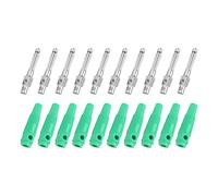 Keenso Tappi Banana 4 Mm 10 Pcs - Tappi per Maschi di Tensione 32A Ad Alta Corrente e 1000 -V per Altoparlanti, TV, Computer PVC (GREEN)