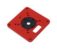 Keenso Tavolo del Router di Design Universale Utilizzare la Lega di Alluminio a Piastre, Due Scale per Allineamento Preciso, per Lavorazione del Legno, Rosso, 1 X Piastra