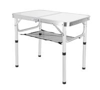 Keenso Tavolo Pieghevole Portatile in Lega di Alluminio, Altezza Regolabile, Design Leggero e Compatto per Picnic all'aperto e Campeggio