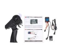 Keenso Telecomando a 2 da 2,4 Ghz, Materiale ABS, Trasmettitore con Portata di 200 M con Indicatore Luminoso di Segnale per Auto e Barche RC