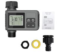 Keenso Temporizzatore per Irrigazione da Giardino Temporizzatore per Irrigatore Automatico Programmabile Durevole per Prato e Piscina Grande Schermo IPX5 Resistente Alla Pioggia (Filo del Regno Unito)