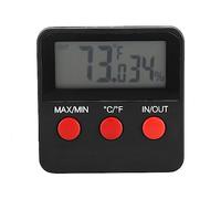Keenso Termometro Igrometro LCD Digitale per Interni da Esterno - Misuratore di Temperatura a Pulsante MAXMIN per Incubatrice per Uova, Uso per Animali Domestici