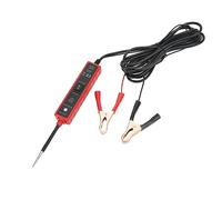 Keenso Tester per Circuiti Auto Sonda per Test Automobilistica in Acciaio Inossidabile ABS da 6 a 24 V con Controllo polarità LED Protezione da Sovraccarico Cavo 4 M per Diagnostica relè Rimorchi