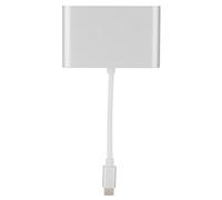 Keenso Tipo C a VGA Lega di Alluminio 3 in 1 Adattatore per Tastiera Mouse U Disco, Ricarica per Laptop, Argento