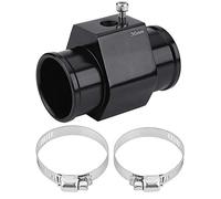 Keenso - Tubo di giunzione per acqua, in alluminio, per auto, temperatura e temperatura, 36 mm, colore: Nero