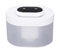 Keenso Umidificatore a Nebbia Fredda, Design a Doppio Ugello, Batteria da 2000 MAh, Ideale per Viaggi, Uso Domestico con Facile Riempimento dall'alto e Luce Notturna (WHITE)