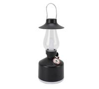 Keenso Umidificatore con Luce Notturna, Design Vintage con Lampada a Cherosene, Nebulizzazione Regolabile e Funzionamento Silenzioso, Ideale per Camera da Letto o Ufficio (BLACK)