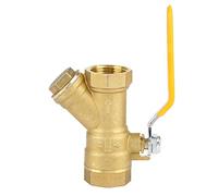 Keenso Valvola a Sfera con Filtro e Filtro in Ottone, Filettatura 3/4" BSPP, Compatta Ed Efficiente per Il Controllo di Acqua e Gas