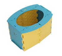 Keenso Vasino per Bambini, Toilette Portatile Pieghevole per Viaggi in Campeggio Guida a Lunga Distanza (Blu Giallo)