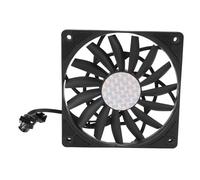 Keenso Ventola della Custodia PWM da 120 Mm con Cuscinetto a Pressione Dinamica MFDB, Ventola per Raffreddamento per PC da 500-1800 Giri/Min per Build per Computer Fai-da-Te (Black)