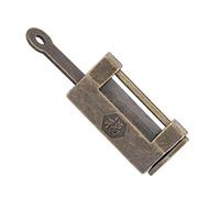 Keenso Vintage Cinese -Pre -Closure Antique Retro Style Lock, Materiale di Zinclegazione Solido, Colore in Bronzo Unico, Decorazione Affascinante per Artigianato, Ideale per i Mini Armadi