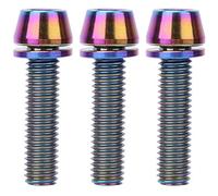 Keenso Vite per bicicletta, 3 pezzi in lega di titanio con manico a vite M5* 20/M6* 20 bicicletta freno a disco morsetto vite di fissaggio (M5* 20 mm-colorate) Biciclette e pezzi di ricambio