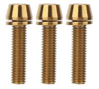 Keenso Vite per bicicletta, 3 pezzi in lega di titanio maniglia bullone a vite M5* 20/M6* 20 vite di fissaggio per bicicletta freno a disco (M5 x 20 mm-oro) biciclette e pezzi di ricambio