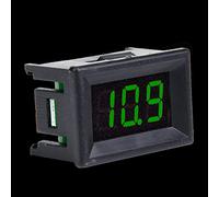 Keenso Voltmetro Digitale Misuratore di Tensione con Display a LED Ad Alta Precisione per Uso Domestico Plastica Rosso Verde Blu (Retroilluminazione dei caratteri verde)