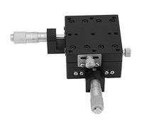 Keenso XY Linear Stage, SEMY60-AC Micrometro Manuale Precisione Lineare Traslazione Fase Cuscinetto di pareggio Tavola Scorrevole Guida Trasversale a rulli XY Axis 60x60x40mm Dimensioni Piattaforma