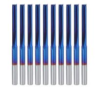 Keenso Zdzcys22dl 10pcs 3,175 Mm Strumento di Macinazione Strumento di Macinazione Cementato in Carbone a 2 All-all-all-floder Dritto per Compensato e Altro Ancora