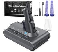 Keenstone 6500mAh Batteria di Ricambio per V7, Adatto per V7 Motorhead Animal Trigger Pro Fluffy Mattress Absolute Aspirapolvere con 2 Pre Filtri