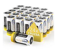 Keenstone Batteria al Litio CR123A da 3 V, Batteria al Litio Usa e Getta CR17345 da 1600 mAh, 24 Celle, Adatta per Torce Elettriche, Fotocamere, Microfoni, ecc. (Non applicabile ad Arlo)