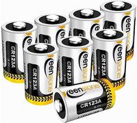 Keenstone Batteria al Litio CR123A da 3 V, Batteria al Litio Usa e Getta CR17345 da 1600 mAh, 8 Celle, Adatta per Torce Elettriche, Fotocamere, Microfoni, ecc. (Non applicabile ad Arlo)