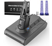 Keenstone Batteria per Dyson V7, 21.6V 4600mAh con Pre Filtri 2PCS, Adatto per SV11 Trigger V7 Allergy Animal Motorhead Pro Car + Boat Fluffy Mattres Aspirapolvere