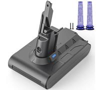 Keenstone Batteria per Dyson V7, 21.6V 8000mAh con Pre Filtri 2PCS, Adatto per SV11 Trigger V7 Allergy Animal Motorhead Pro Car + Boat Fluffy Mattres Aspirapolvere