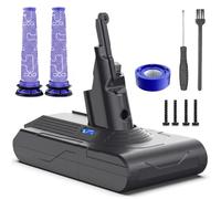 Keenstone Batteria per Dyson V8, 8000mAh Batteria di Ricambio Compatibile con Dyson V8 Absolute, Fluffy, Animal, SV10, Motorhead, Slim Fluffy, Total Clean, Extra, con 3 Filtri