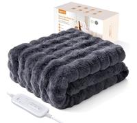 keenstone Termocoperta Morbida Coperta Riscaldata elettrica, 9 Livelli di Temperatura, Lavabile in Lavatrice, con Spegnimento Automatico ed Extra Sicura 180 x 130 cm Basso consumo