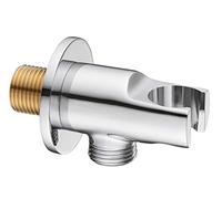 Keenware KSA-006 Supporto per Gomito e cornetta da Parete per Doccia, Finitura cromata
