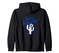 Keep Blooming Cactus Positive, fiore selvatico del deserto, stile retrò Felpa con Cappuccio