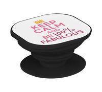 Keep Calm and Be 100% Fabulous Parodia Inghilterra Favolosa - Maniglia Grip di supporto e supporto video per smartphone, compatibile con tutti i modelli stampati in Francia