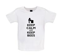 Keep Calm And Bees - Bambino T-Shirt / Body - Ape Custode Mantenendo Apicoltore