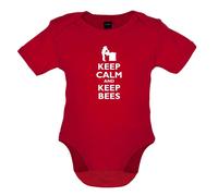 Keep Calm And Bees - Bambino T-Shirt / Body - Ape Custode Mantenendo Apicoltore