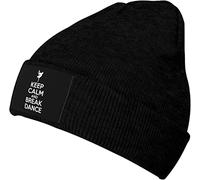 Keep Calm and Break Dance Knit Beanie Uomini Donne Inverno Caldo Knit Beanie Nero, Foto a colori, Etichettalia unica