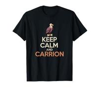 Keep Calm And Carrion Funny Avvoltoio Pun Wildlife Bird Maglietta