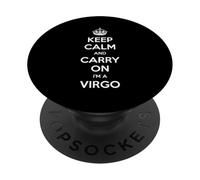 Keep Calm and Carry On I'm a Virgo - Funny Astrology PopSockets PopGrip Adesivo