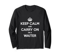 Keep Calm And Carry On I'm a Waiter - Divertente Maglia a Manica