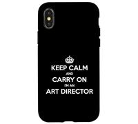 Keep Calm and Carry On I'm an Art Director - Divertente Custodia per iPhone X/XS