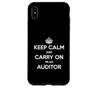 Keep Calm and Carry On I'm an Auditor - Divertente Custodia per iPhone XS Max