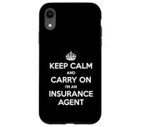 Keep Calm and Carry On I'm an Insurance Agent - Divertente Custodia per iPhone XR