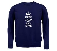 Keep Calm And Cielo Immersione - Bambini Felpa/Maglione - Paracadutismo Skydive