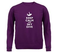 Keep Calm And Cielo Immersione - Bambini Felpa/Maglione - Paracadutismo Skydive